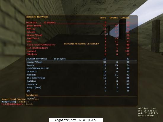 JUCATORII DIN TOP - LOCUL 1 - Nu am ce spune foarte adevarate unele - Serverul de Counter-Strike 1.6